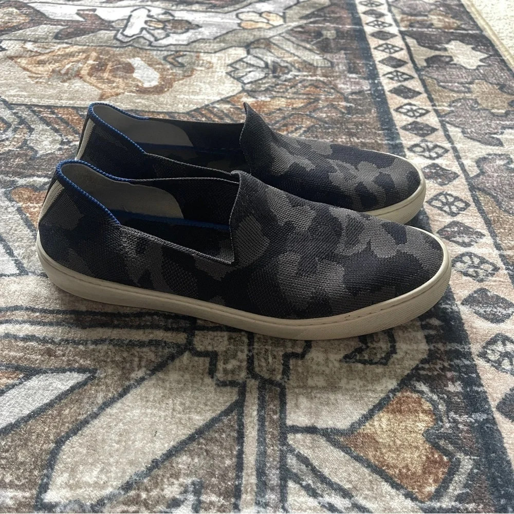 Rothy’s The‎ Sneaker Gray Camo Slip On Shoes